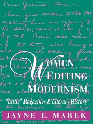 cover image of Women Editing Modernism